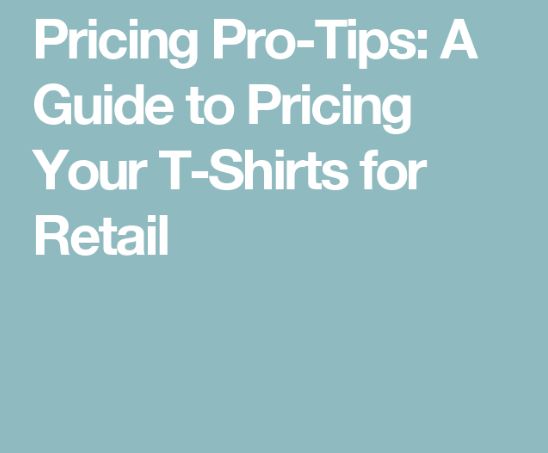 Pricing Strategy For Selling Graphic Tee Shirts Online.
